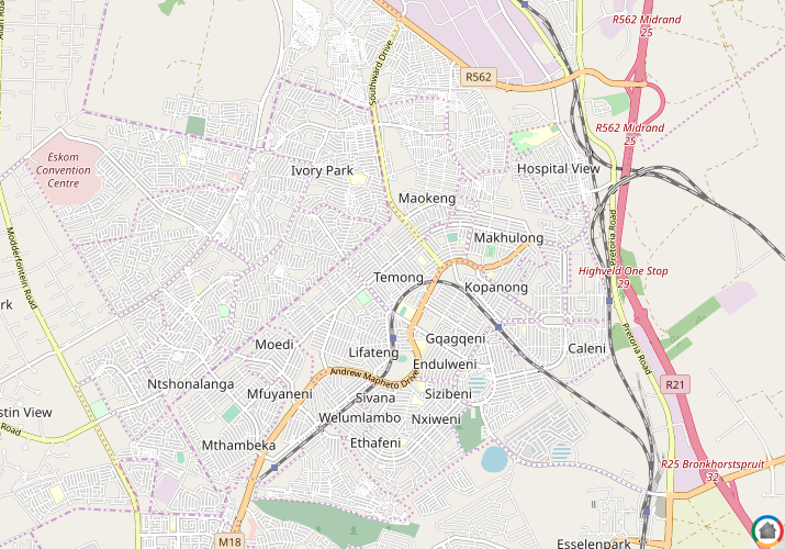 Map location of Tembisa